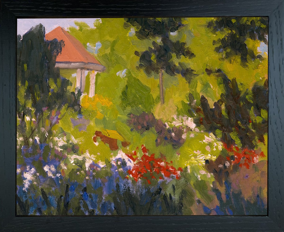 Impressionistic Landscape Oil Painting By Daniel Brian Fishback, 10 X 8, Summer Splendor, Original Artwork