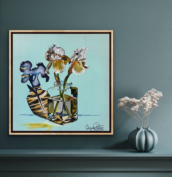 Irises in Glass