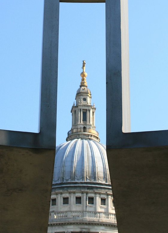 St Paul’s Cathedral inside a modern cross (300th Anniversary Photo Competition one of the winning images)  (LIMITED EDITION of 20) 12" X 8"