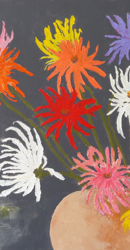 Cactus Dahlias by Maddalena Pacini