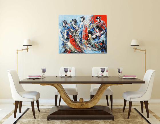Jazz Band on Canvas