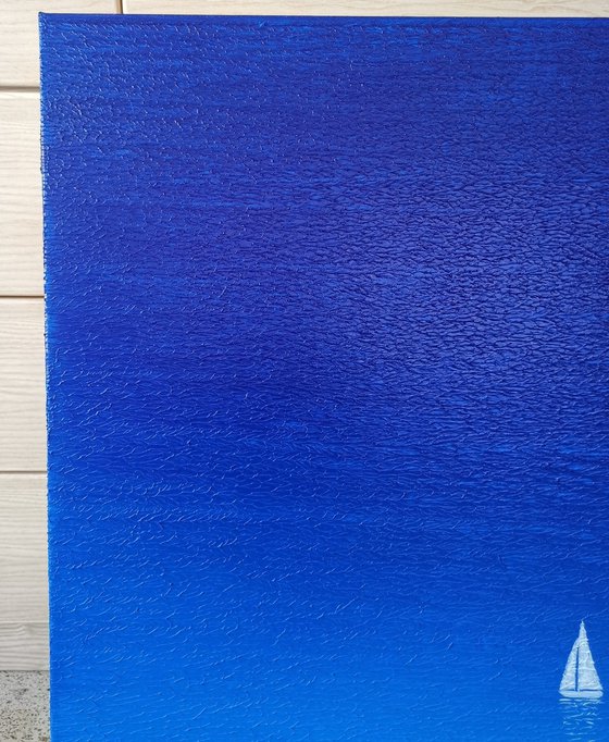 Blue ocean", n.27 - textured painting