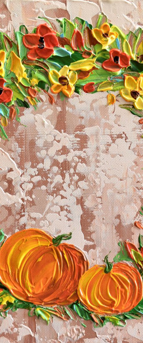 Pumpking Wreath by Olga Tkachyk