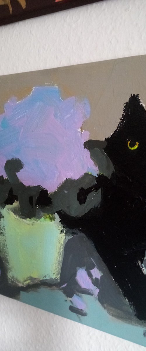 #34/24 Black cat by Valerie Lazareva