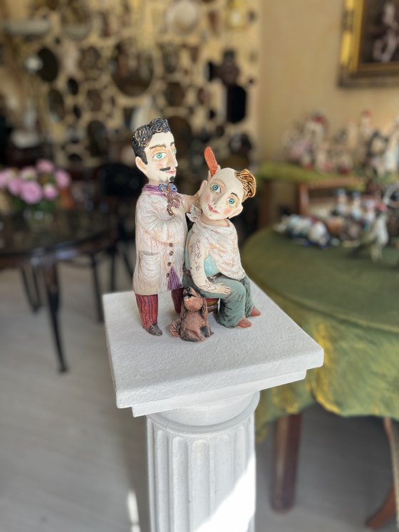 In the barbershop or waiting for the ear.