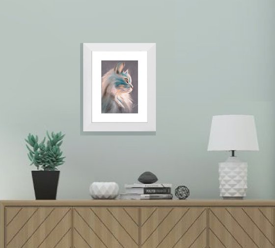 Frost, cat's portrait