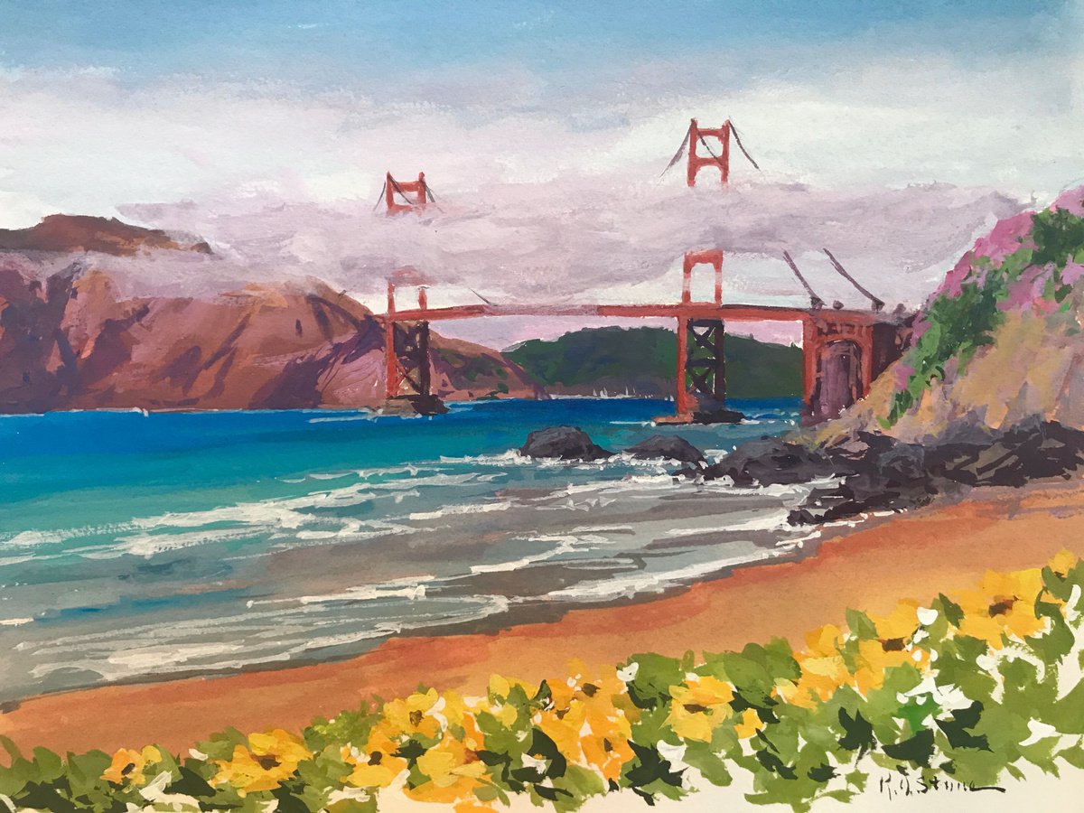 Springtime At The Golden Gate Bridge by Kristen Olson Stone