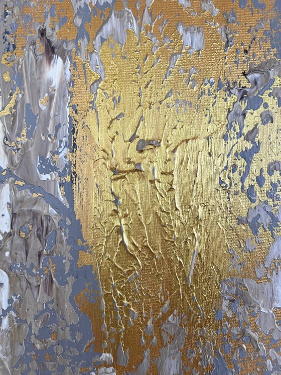 Large Golden Texture Abstraction