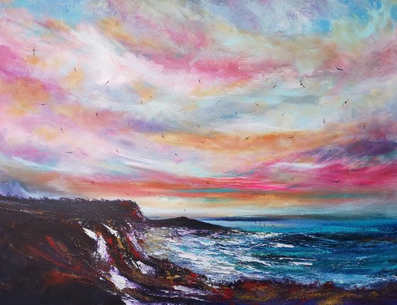 New Dawn II - large seascape, skyscape