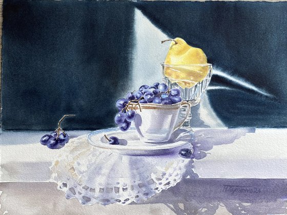 Fruits on stage, original art