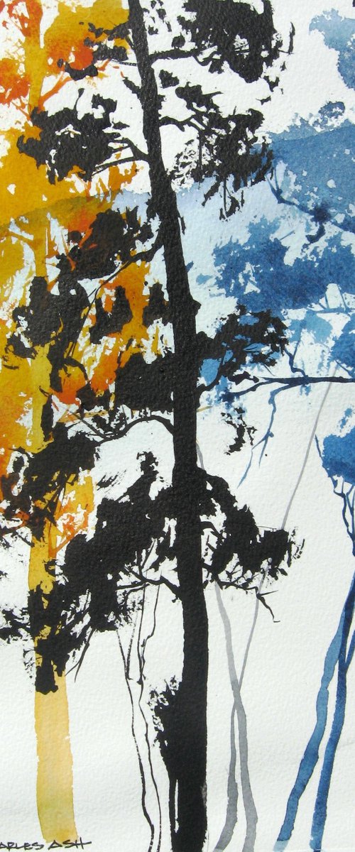 Aspen Colors 4 - Original Watercolor Painting by CHARLES ASH