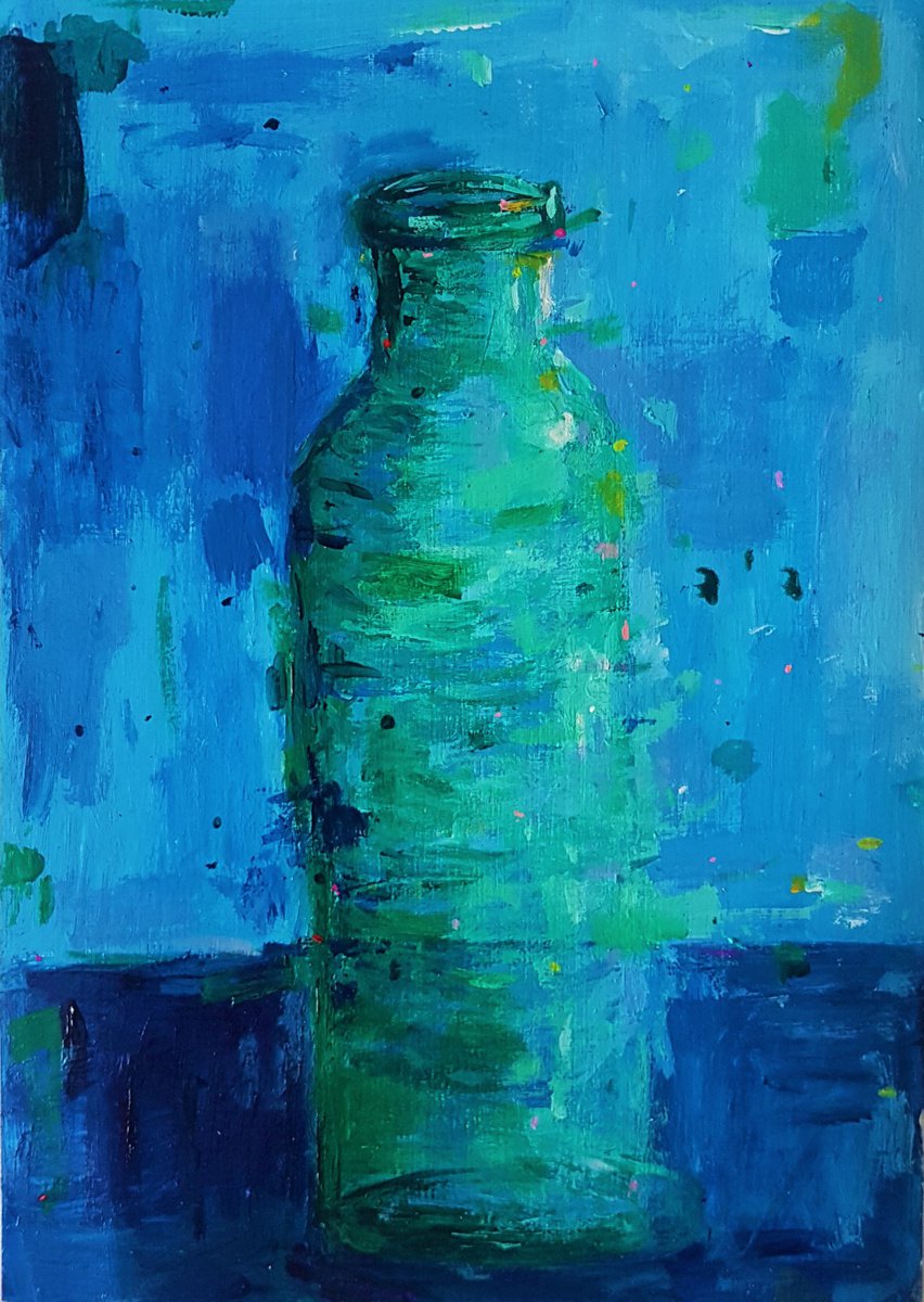 Green Glass Vase by Dawn Underwood