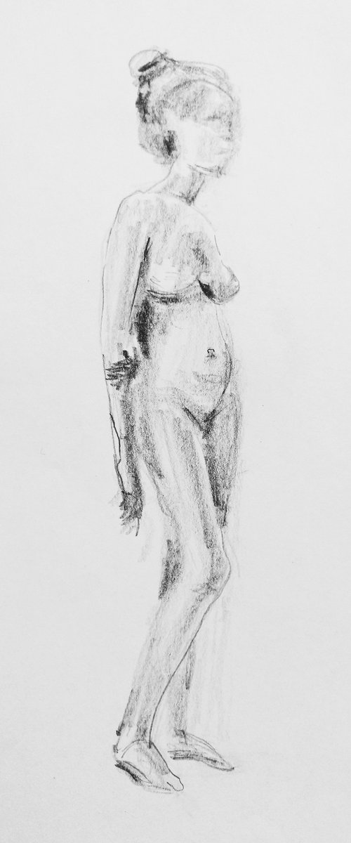 Nude. Original pencil drawing. by Yury Klyan