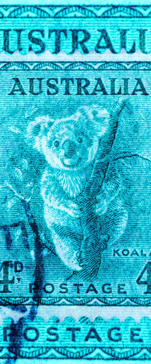 Australia Koala Bear - Stamp Collection Art by Deborah Pendell