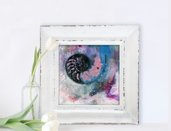 Nature's Tranquility 7 - Abstract Nautilus Shell Painting