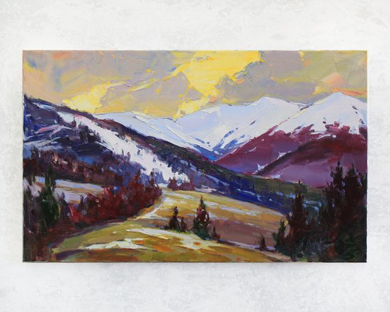 Sunset in the mountains