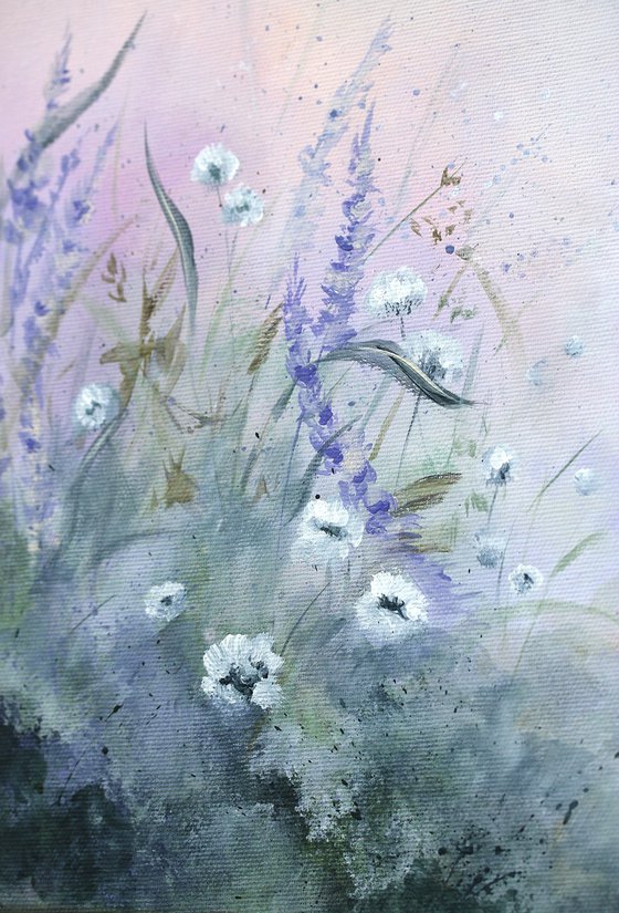 Dandelions in Soft Wind