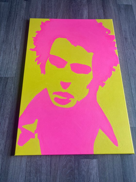 Original Sid Vicious Sex Pistols Pop Art Canvas Painting