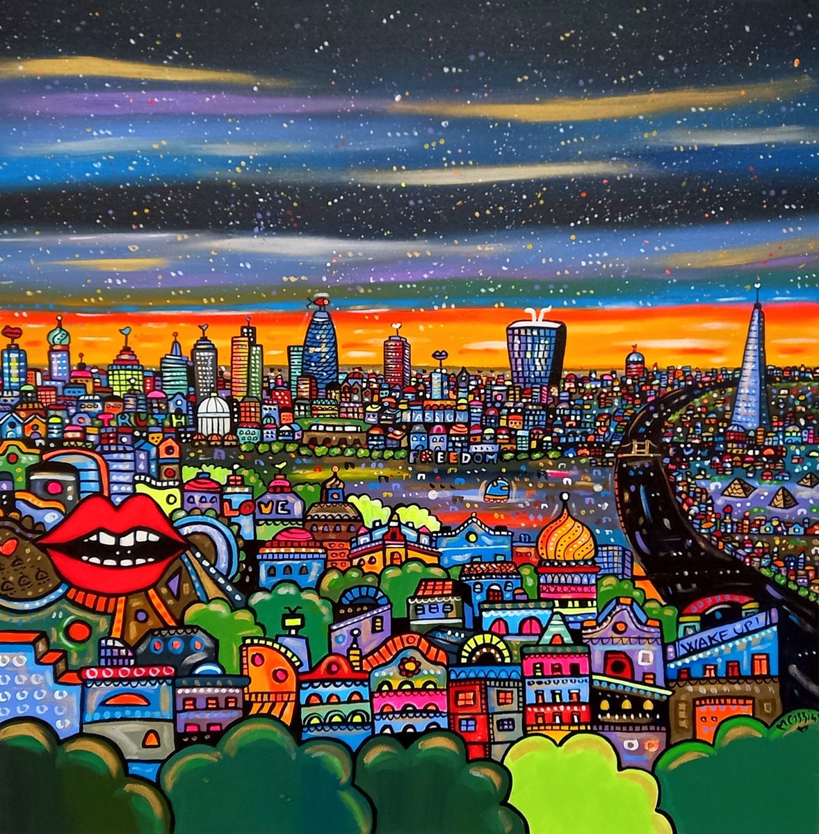 Funky Metropolis London by Maria Luisa  Azzini