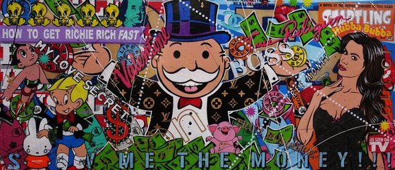 Money Money Money 270cm x 120cm Huge Textured Urban Pop Art