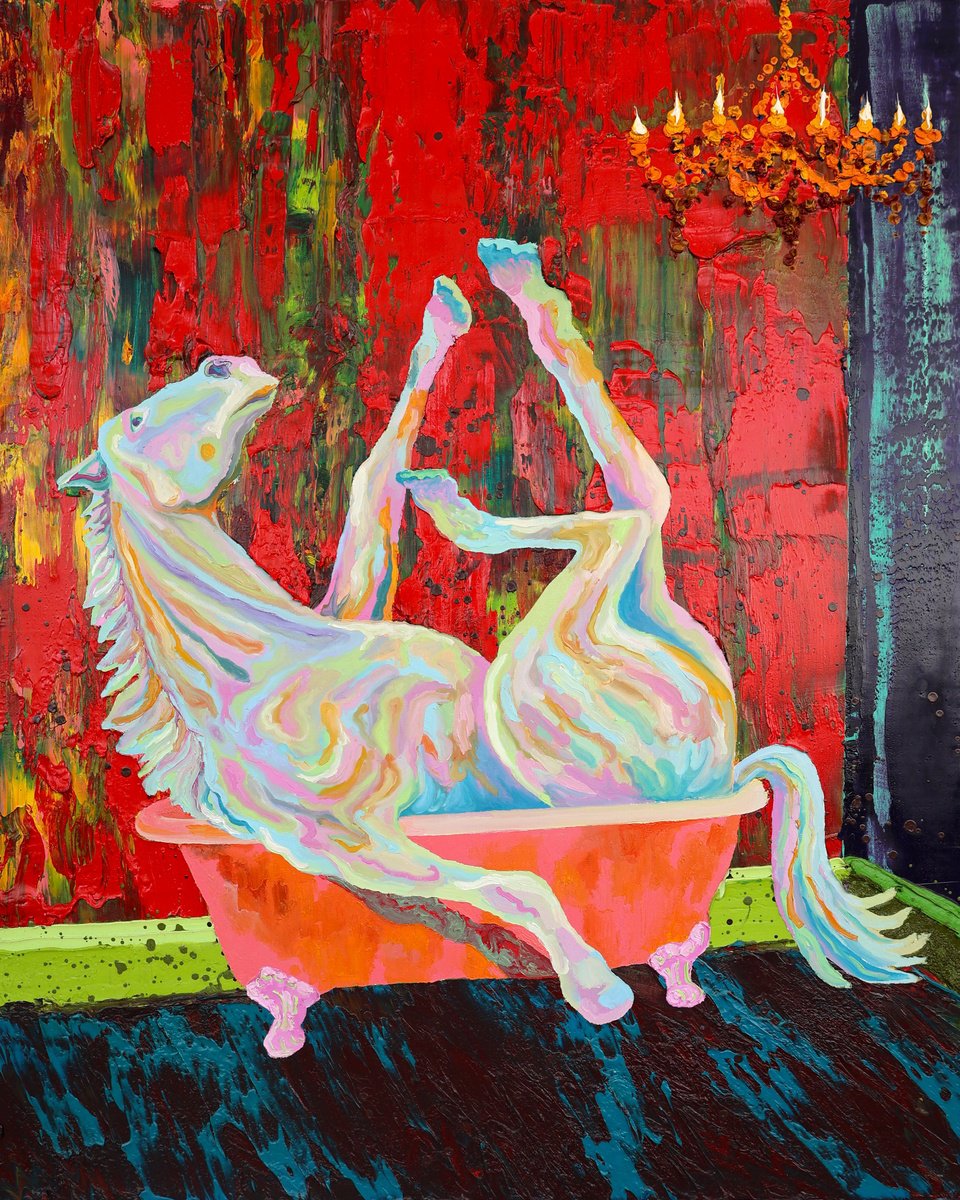 Surrealistic Oil Painting , Free Spirit By Dominic Virtosu, 31 X 39, Artwork For Sale On Artfinder