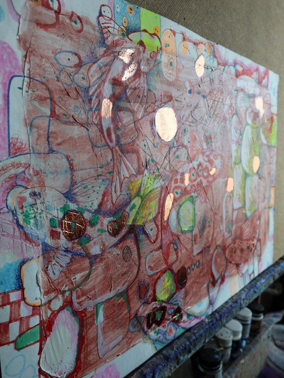 Fantasy with Flowers 334  paper 59x42cm