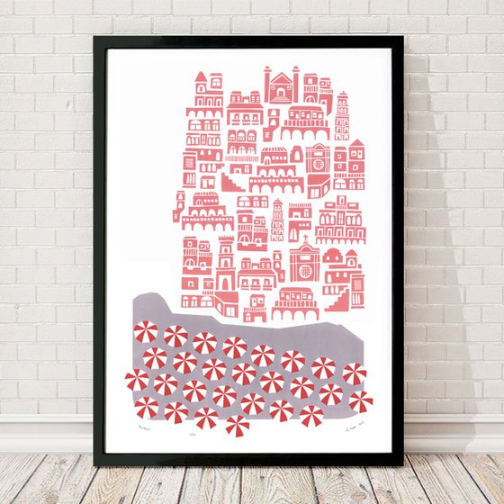 "Positano" - Framed - FREE UK Delivery