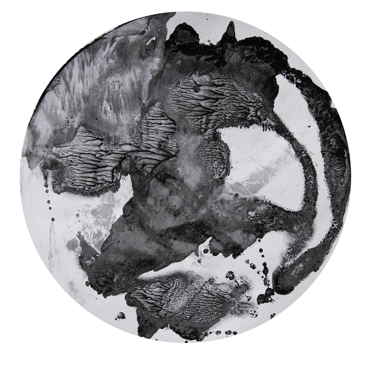 Abstract Landscape Painting By Elizabeth Anne Fox, 20 X 20, Carbon Pond 8, Original Artwork