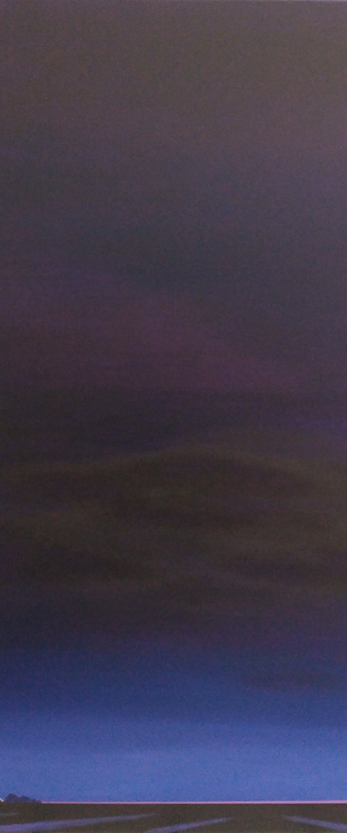 Red roofs, purple evening (May) by Nelly van Nieuwenhuijzen