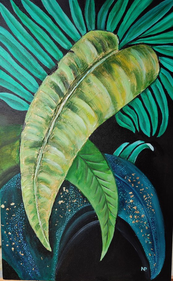 Bali vibes, original painting, contemporary art, gift, landscape