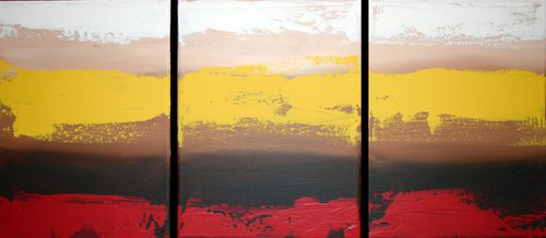 LARGE WALL ART 3 panel wall contemporary art canvas " Constant " original triptych painting abstract canvas pop wall kunst 27 x 12" by Stuart Wright