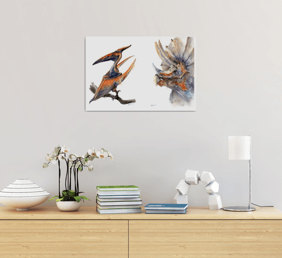 Dinosaur Diptych