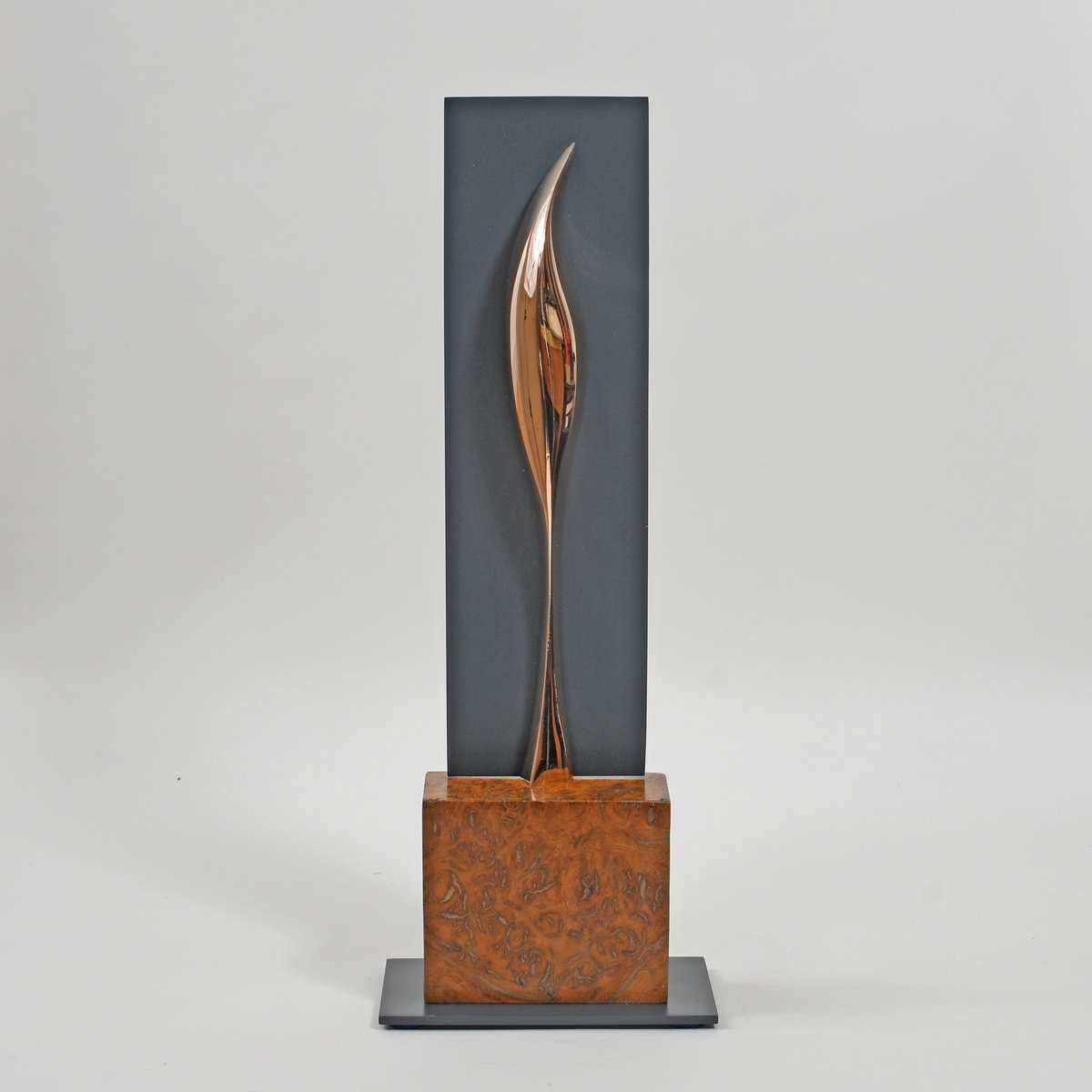 Organic Abstract Bronze Sculpture By Philip Hearsey, 6 X 16", All The Rivers, Original Artwork