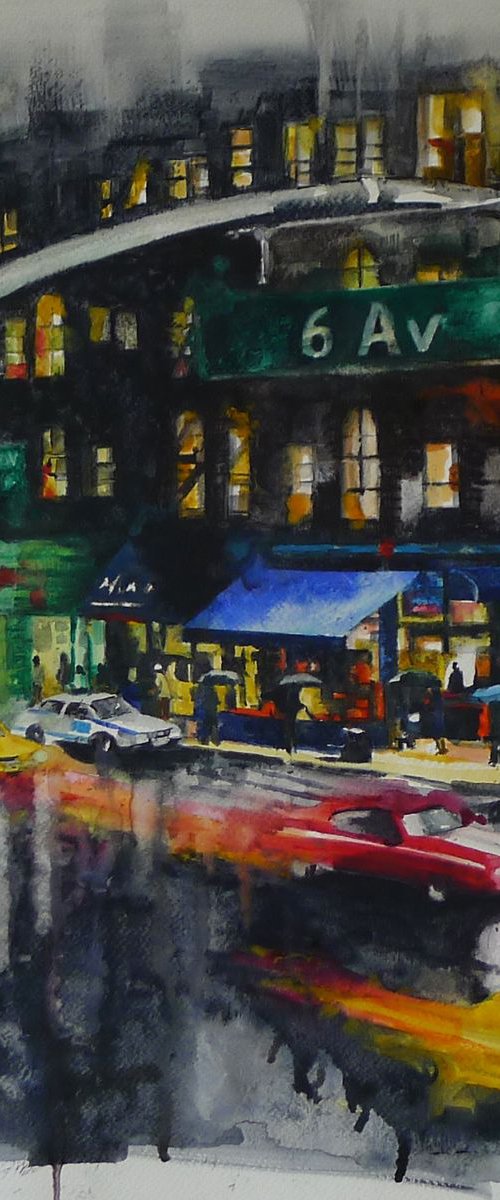 Study 2 New York Cityscape 6th Ave by Helen Sinfield