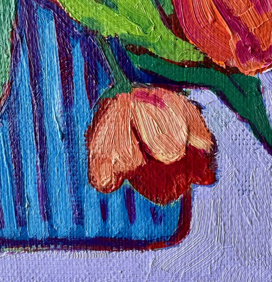 Red tulips bouquet