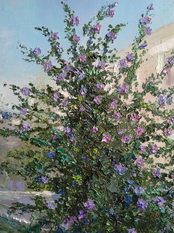 Blossomed tree(40x50cm, oil painting, impressionistic)