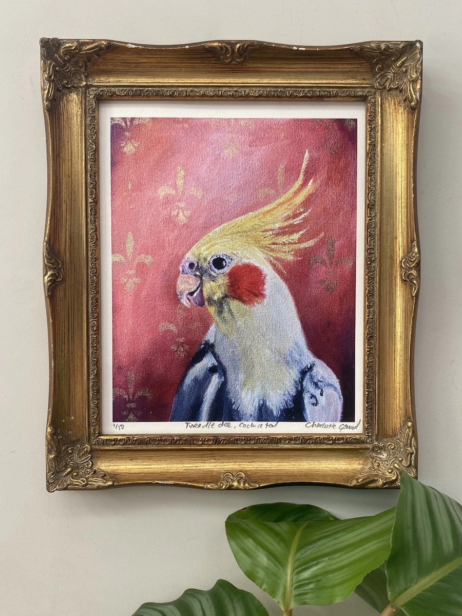 Expressive Animal Print By Charlotte Gerrard, 8 X 10, Tweedle Dee, Original Artwork