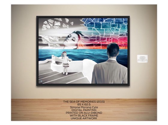 THE SEA OF MEMORIES | DIGITAL PAINTING PRINTED ON ALU-DIBOND WITH FRAME | UNIQUE ARTWORK | 85 X 62.5 CM | ART GALLERY QUALITY | PUBLISHED |