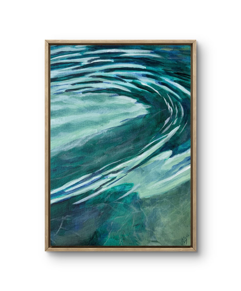 Emerald Wave By Aisylu Burangulova, 7 X 10, Artwork For Sale On Artfinder