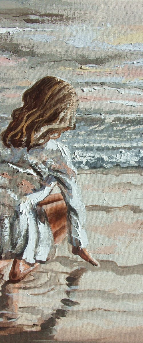 " EVENING BEACH " by Monika Luniak