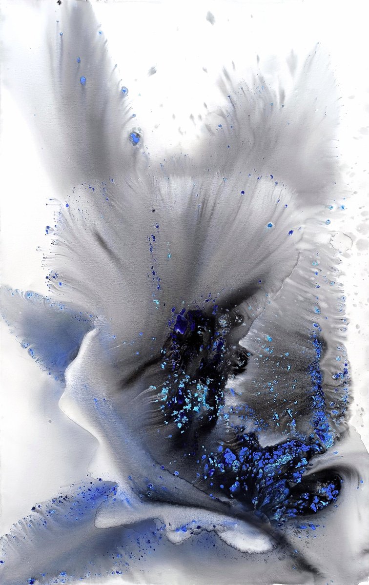 Abstract Landscape Acrylic Painting By Muriel Napoli, 39 X 63", Nature 406, Original Artwork