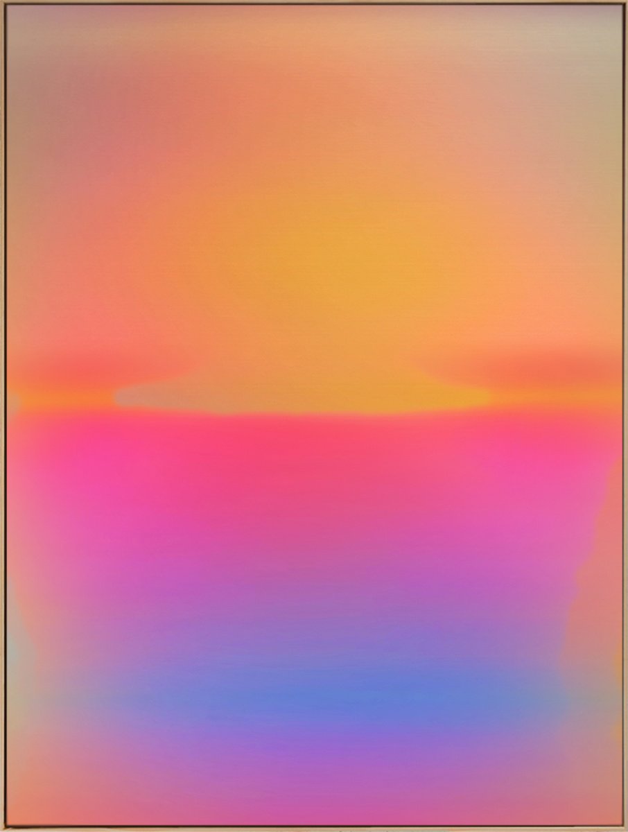 Organic Landscape Acrylic Painting By Jonas Peres, 30 X 39, Sensation, Study 3, Original Artwork