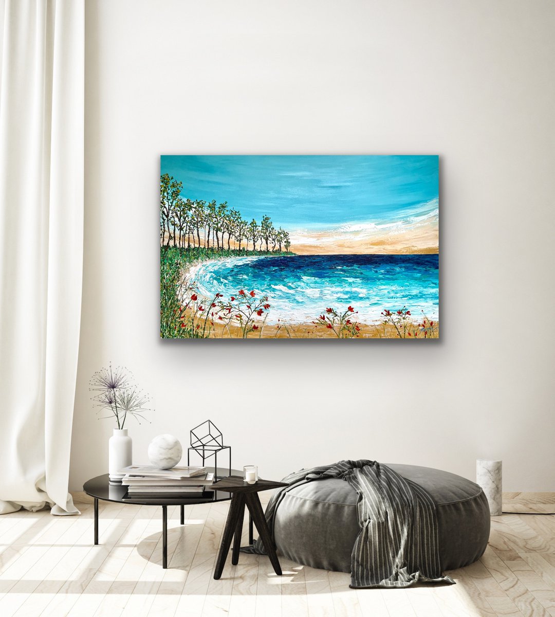 Tropical Blue Seascape and Sky - Pooja Verma by Pooja Verma
