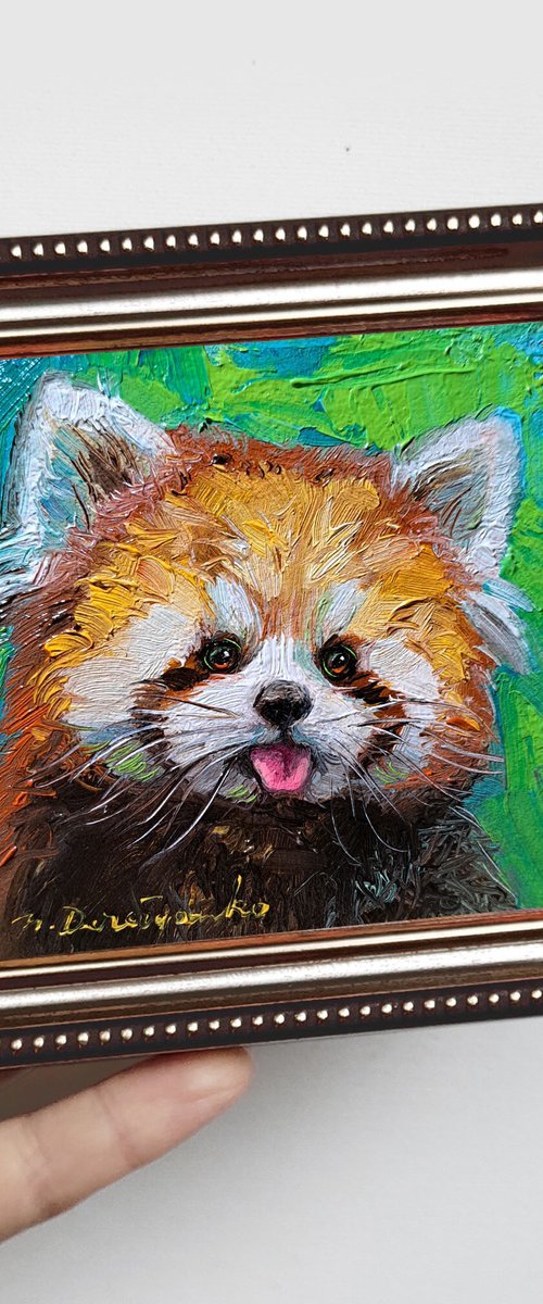 Red panda by Nataly Derevyanko