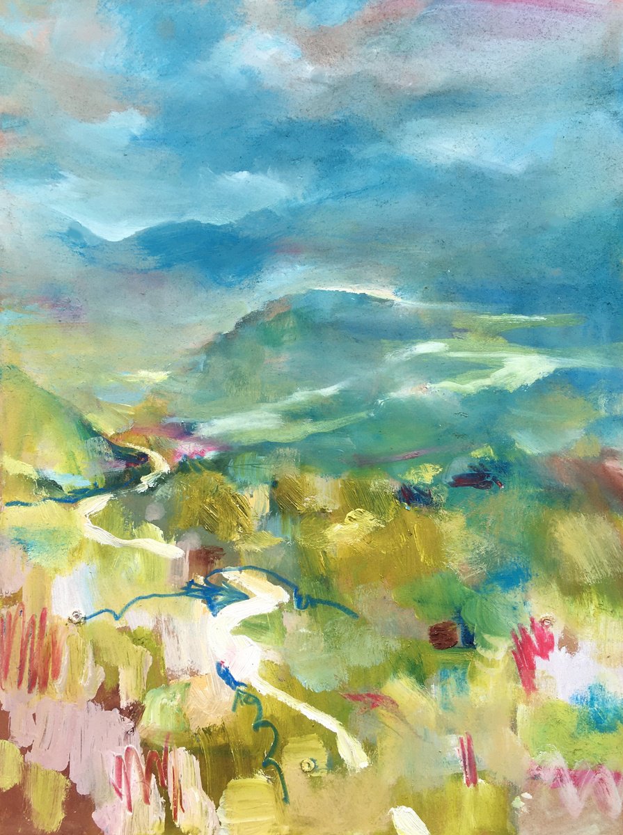 Impressionistic Landscape Oil Painting By Guy Pickford, 12 X 16, Come Into Being, Original Artwork