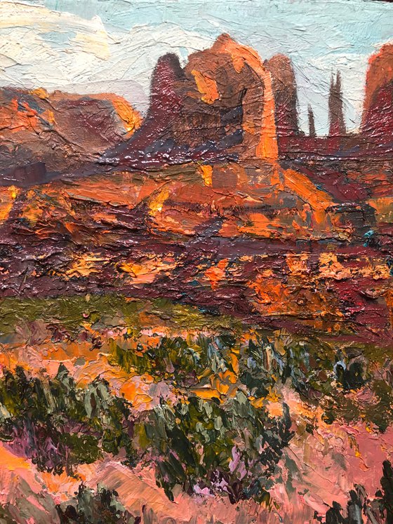 Desert Dust, landscape oil painting