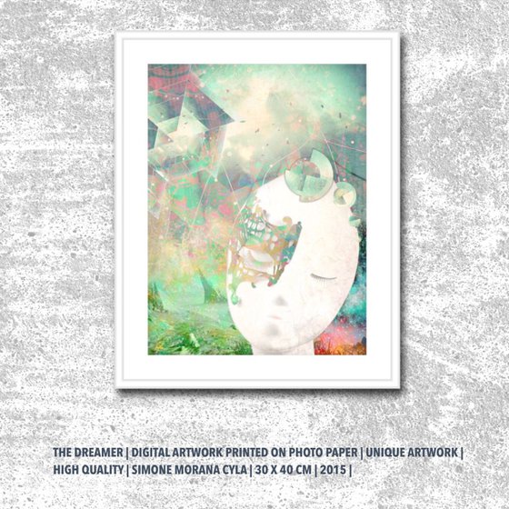 THE DREAMER | 2015 | DIGITAL ARTWORK PRINTED ON HIGH QUALITY PHOTO PAPER | 30 X 40 cm | SIMONE MORANA CYLA | UNIQUE ARTWORK | PUBLISHED |