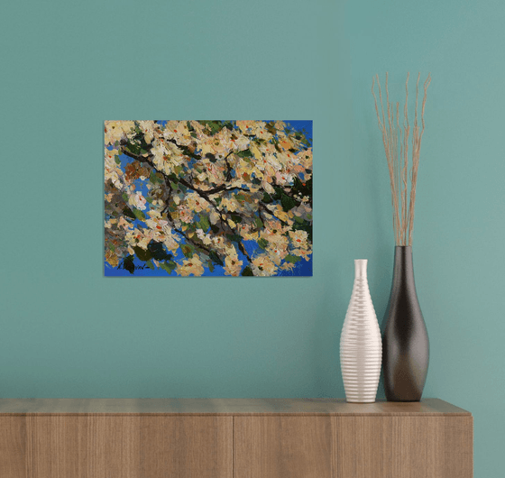 Blooming Branches - floral acrylic painting