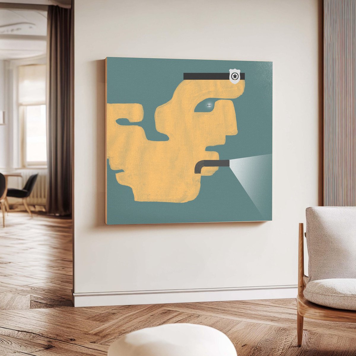 Night Sheriff By Adriano Ribeiro, 39 X 39, Artwork For Sale On Artfinder