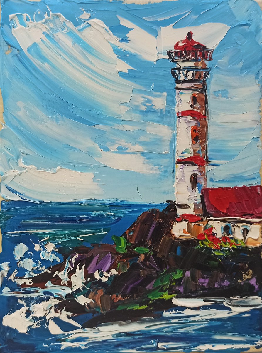 Lighthouse by the sea by Oksana Fedorova